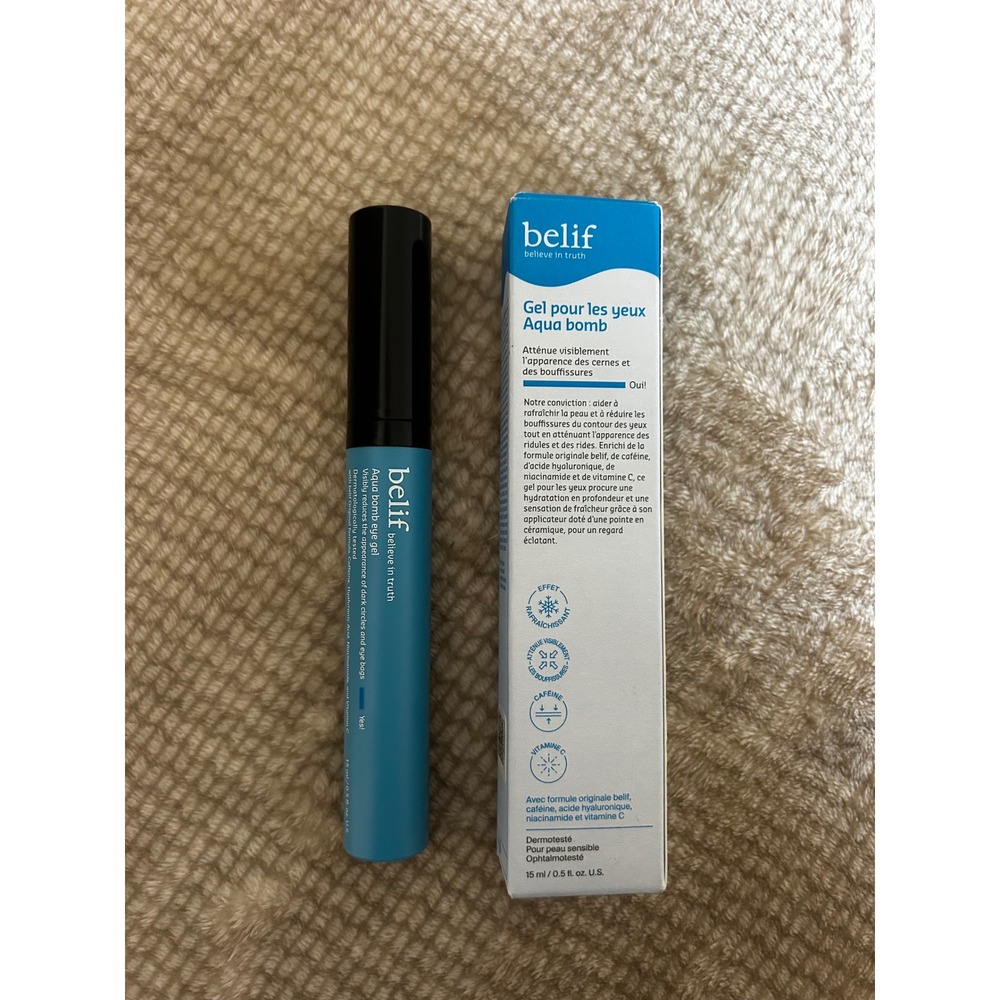 Belif Aqua Bomb Eye Gel 15ml 0.5oz Hydrating Ceramic Tip Dark Circles NEW